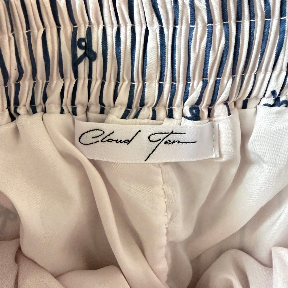 Cloud Ten Cottagecore Striped Bow Skort Pink Lace Trim Skirt Shorts XS NWOT New - Picture 4 of 9